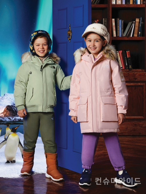 영원아웃도어의 브랜드 노스페이스가 아이들의 겨울을 위한 ‘키즈 다운 컬렉션’ 신제품을 출시했다. (사진: 노스페이스)