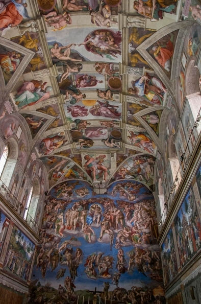 미켈란젤로의 '천지창조'  (바티칸, 시스티나 성당)/ 사진: 위키피디아
