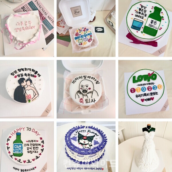 These are the cakes that Kim Yiseul, the CEO, has baked. Her rice-based cake, which contains plenty of whipped cream made out of scatch, has a similar texture to ordinary cake, so the majority of customers who are used to flour-based cakes can enjoy them too. ⓒ Consumerwide