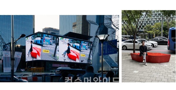세상의 모든 벤치- 삼성동에 위치한 테헤란로는 거대한 도시공간으로 시민들이 쉼을 가질 수 있는 작가들의 벤치를 설치하는 프로젝트 ⓒ  ‘제이포 더 디자인’ 제공
