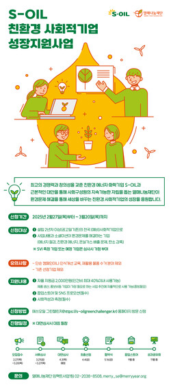 2025 에쓰오일 친환경 사회적기업 성장지원사업