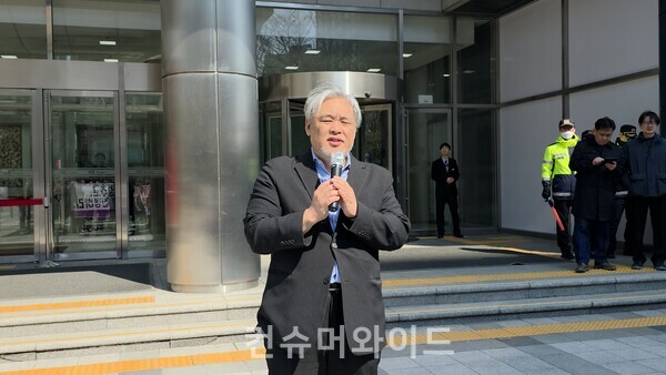 한국중소상인자영업자총연합회 이상원 사무총장이 발언을 하고 있다. ⓒ컨슈머와이드 전휴성 기자