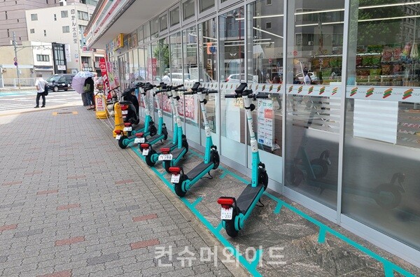  공유 모빌리티 서비스 전용 주차장. 어디에 주차하면 될지 일목요연하다  / 사진 제공: 인세호