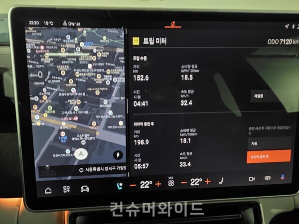 폴스타4의 에너지 소비량  ⓒ컨슈머와이드 전휴성 기자