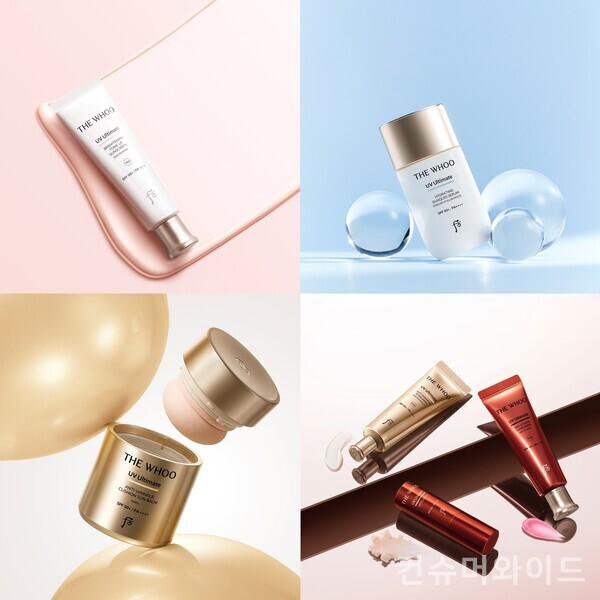 LG생활건강 더후는 미백과 탄력케어, 자외선 차단의 기능을 갖춘 UV 얼티밋 톤업 선을 선보였다. 사진/더후