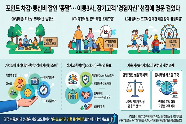 [가치소비] 포인트 차감·통신비 할인 ‘종말’… 통신3사, 장기고객 ‘경험자산’ 선점에 명운 걸어